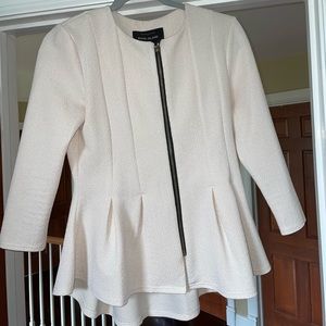River island size 8 beige zip up